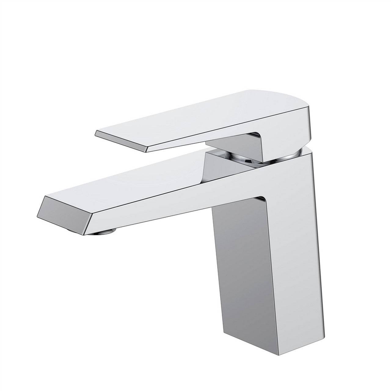 Kube Bath Aqua Chiaro 5" Single Lever Wide Spread Bathroom Vanity Faucet Chrome - Renoz