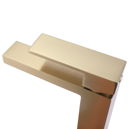 Kube Bath Aqua Kubo Single Lever Bathroom Vanity Faucet – Brushed Gold
