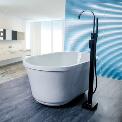 Kube Bath Aqua Arcco Floor Mounted Soaker Tub Faucet