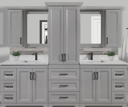 AHM MDF Vista Flat 72" Double Sink Stylish Bathroom Vanity