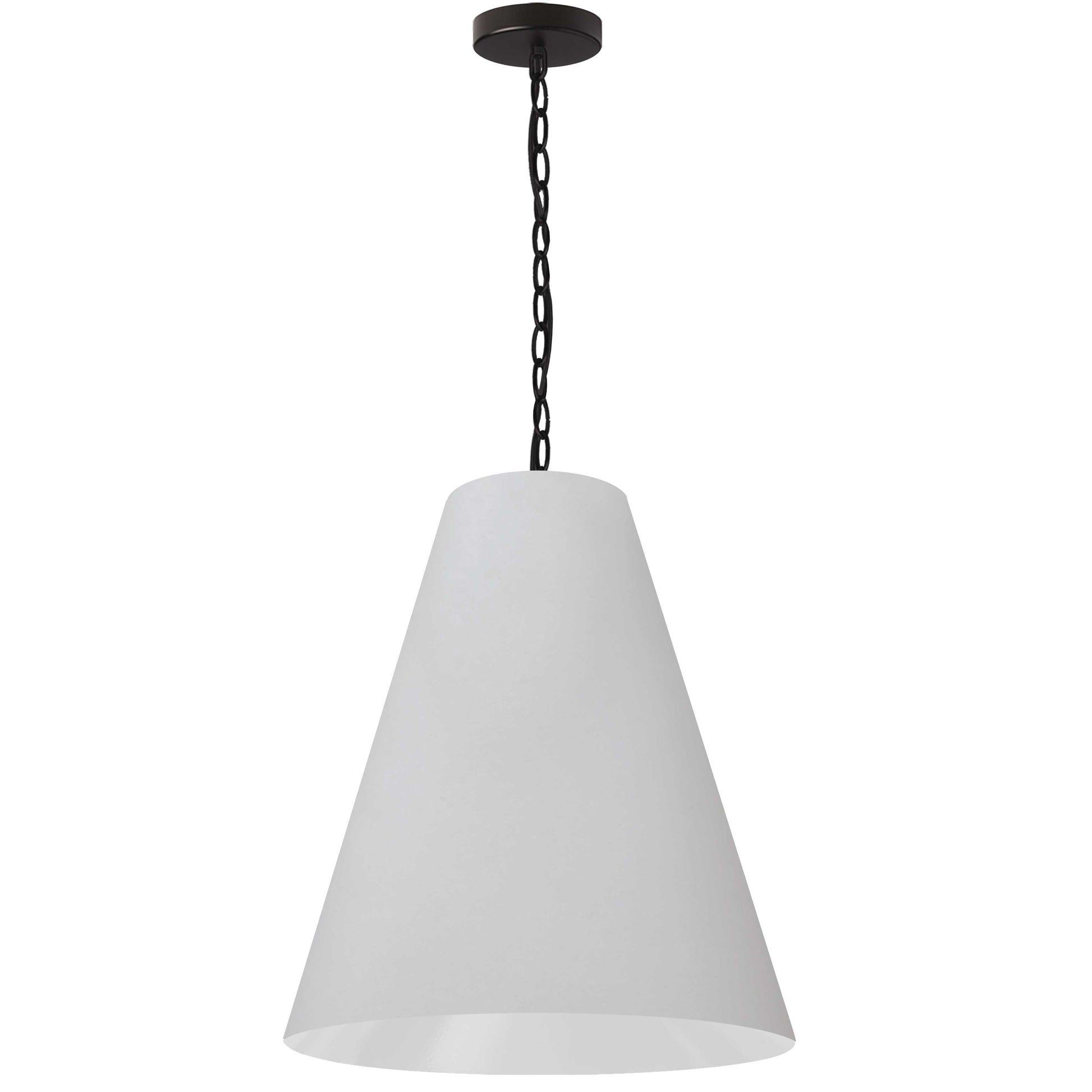 Dainolite 1 Light Medium Anaya Matte Black Pendant w/ White Shade - Renoz