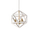 Dainolite 3 Light Chandelier, Matte White with Vintage Bronze Accents - Renoz