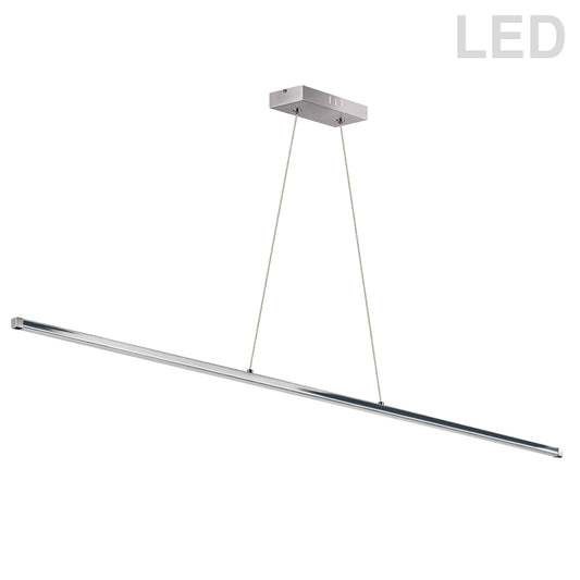 Dainolite 30W LED Horizontal Pendant, Polished Chrome with White Acrylic Diffuser - Renoz