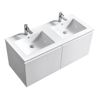 Vanité de salle de bain moderne Balli à double lavabo 48 po Kube Bath