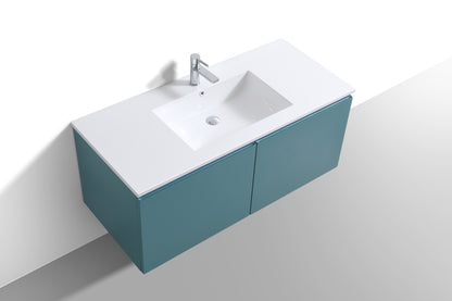 Vanité de salle de bain moderne Balli à lavabo simple 48 po Kube Bath