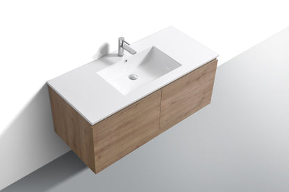 Vanité de salle de bain moderne Balli à lavabo simple 48 po Kube Bath