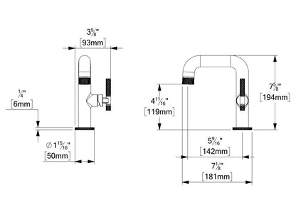 Tenzo BELLACIO -C 10 Single Hole Lavatory Faucet With Drain