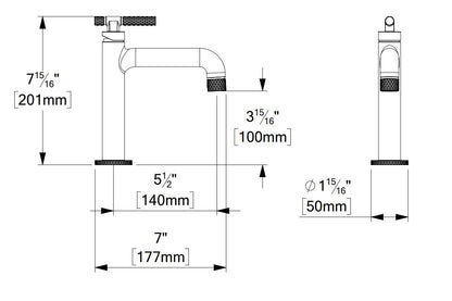 Tenzo BELLACIO -C 11 Single Hole Lavatory Faucet With Drain