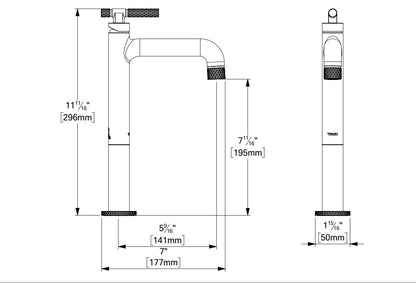 Tenzo BELLACIO -C 11H Tall Single Hole Lavatory Faucet With Drain