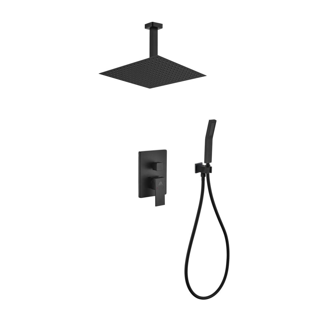 Kube Bath Aqua Piazza Black Shower kit