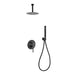 Kube Bath Aqua Rondo Black Shower Shower Set With Ceiling Mount 8