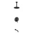 Kube Bath Aqua Rondo Black Shower Set With Ceiling Mount 8