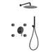 Kube Bath Aqua Rondo Black Brass Shower Set With 12