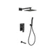 Aqua Piazza Black Shower Set With 8