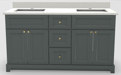 Stonewood Bellrose Moss Grey Premium Painted Freestanding Vanity with Countertop and Sink