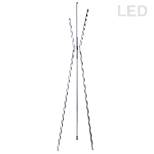 Dainolite 30W LED Floor Lamp, Polished Chrome Finish - Renoz