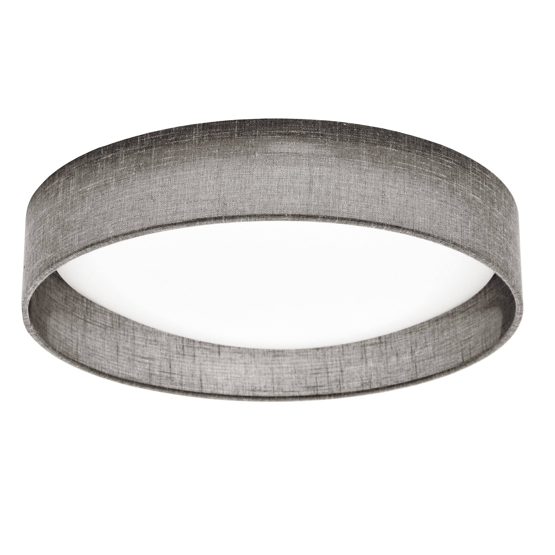 Dainolite LED Flush Mount, Satin Chrome Finish, Grey Shade - Renoz