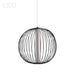 Dainolite 20W LED Pendant, Matte Black with White Acrylic Diffuser - Renoz