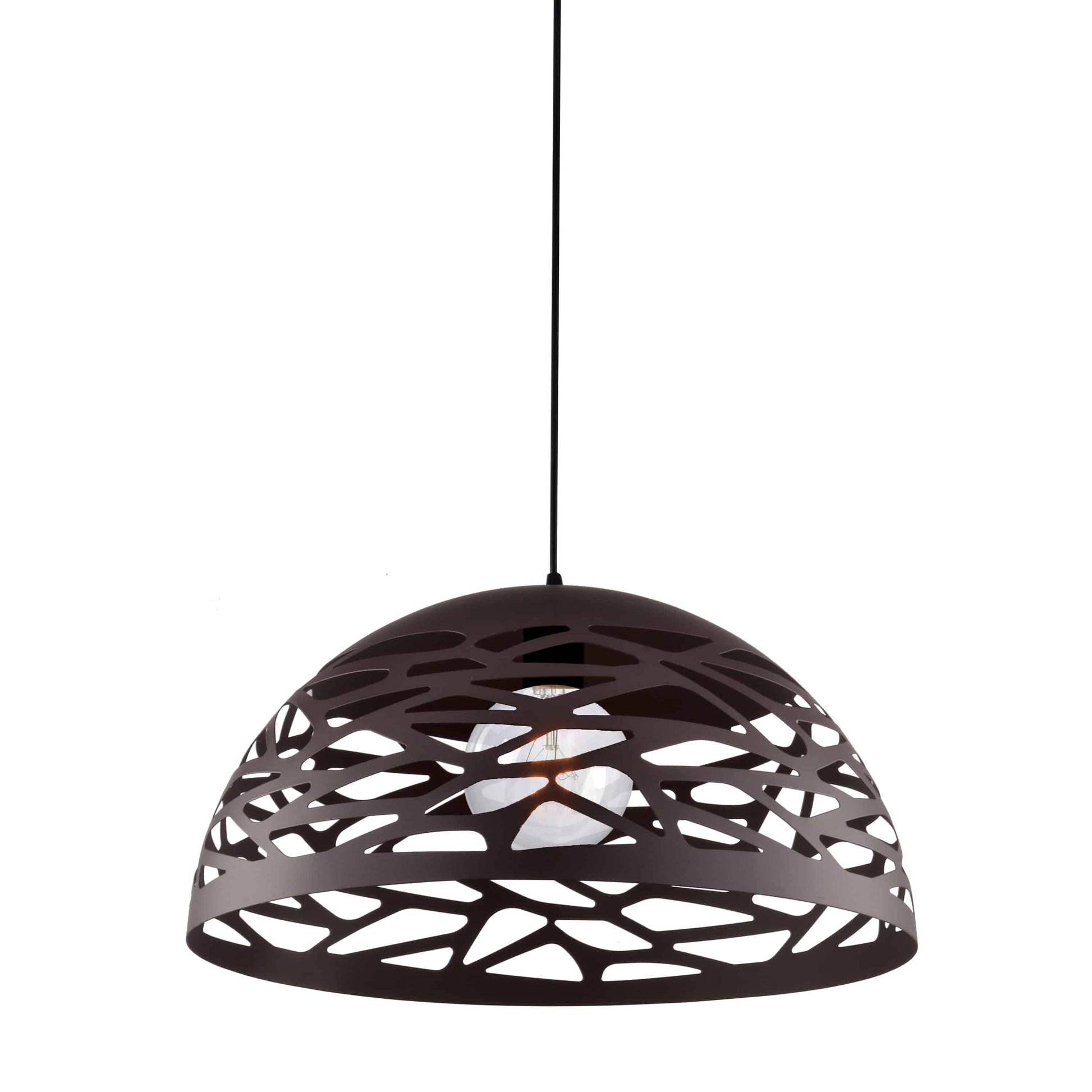 Dainolite 1 Light Pendant, Matte Black Finish - Renoz