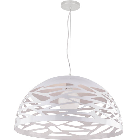 Dainolite 1 Light Pendant, Matte White Finish - Renoz