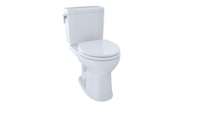 Toto Drake II Two Piece Toilet, Round Bowl, 1.0 GPF (Seat Sold Separately) - Renoz