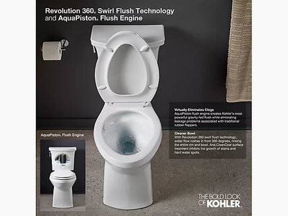 Kohler Cimarron Comfort Height Two-piece Round-front Chair Height 1.6 GPF Chair-height Toilet
