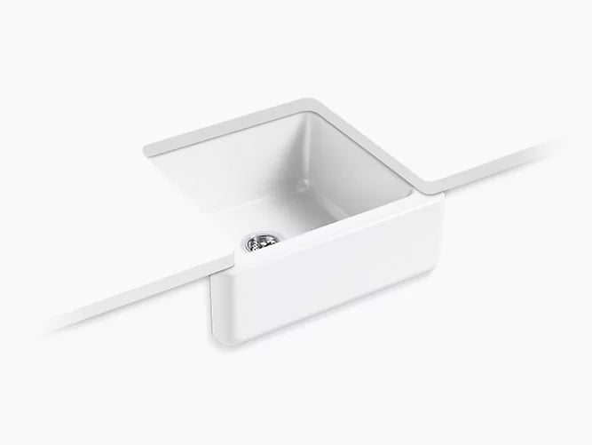 Kohler - 23-1/2" Undermount Single-Bowl Farmhouse Kitchen Sink - White