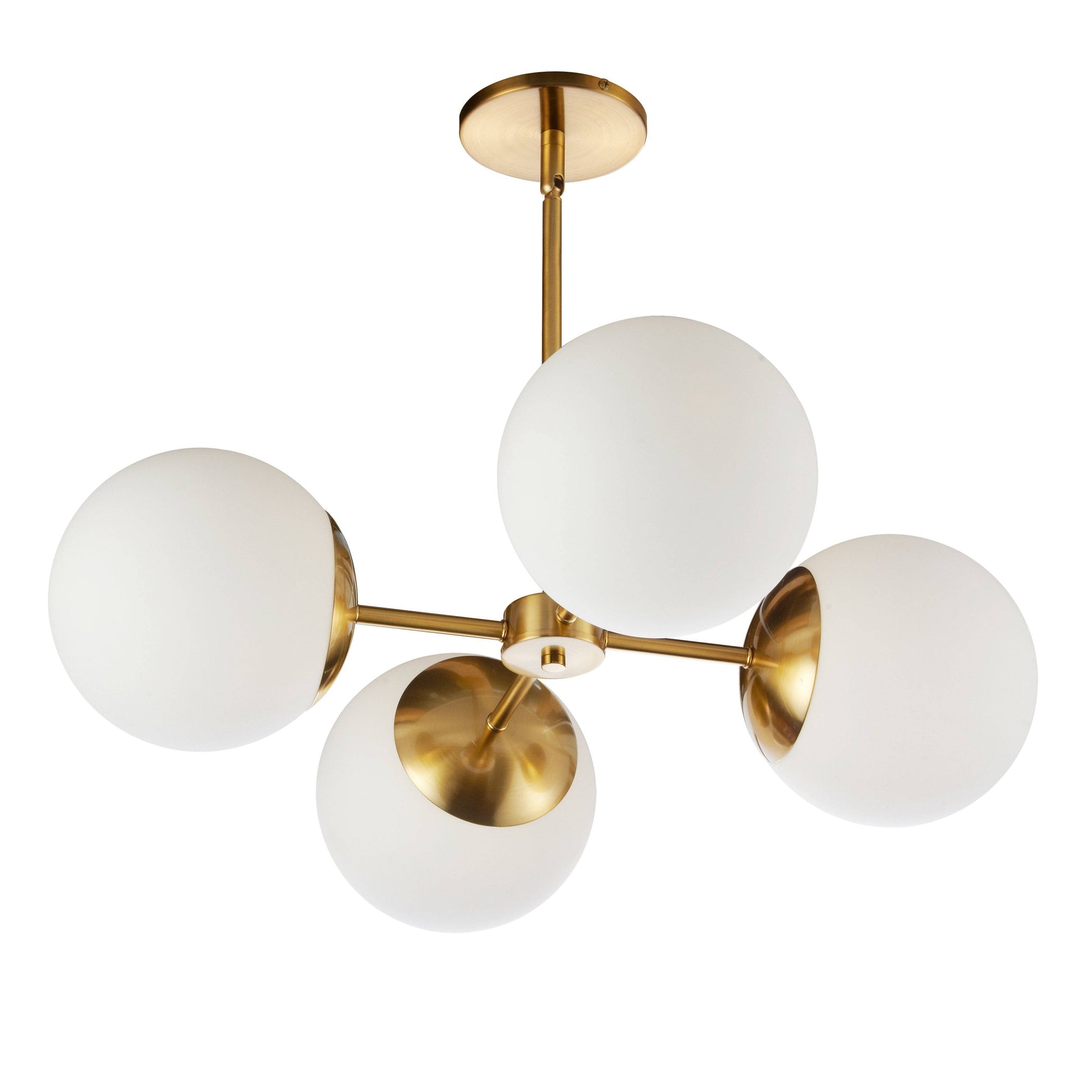 Dainolite Dayana 4 Light Aged Brass Halogen Chandelier - Renoz