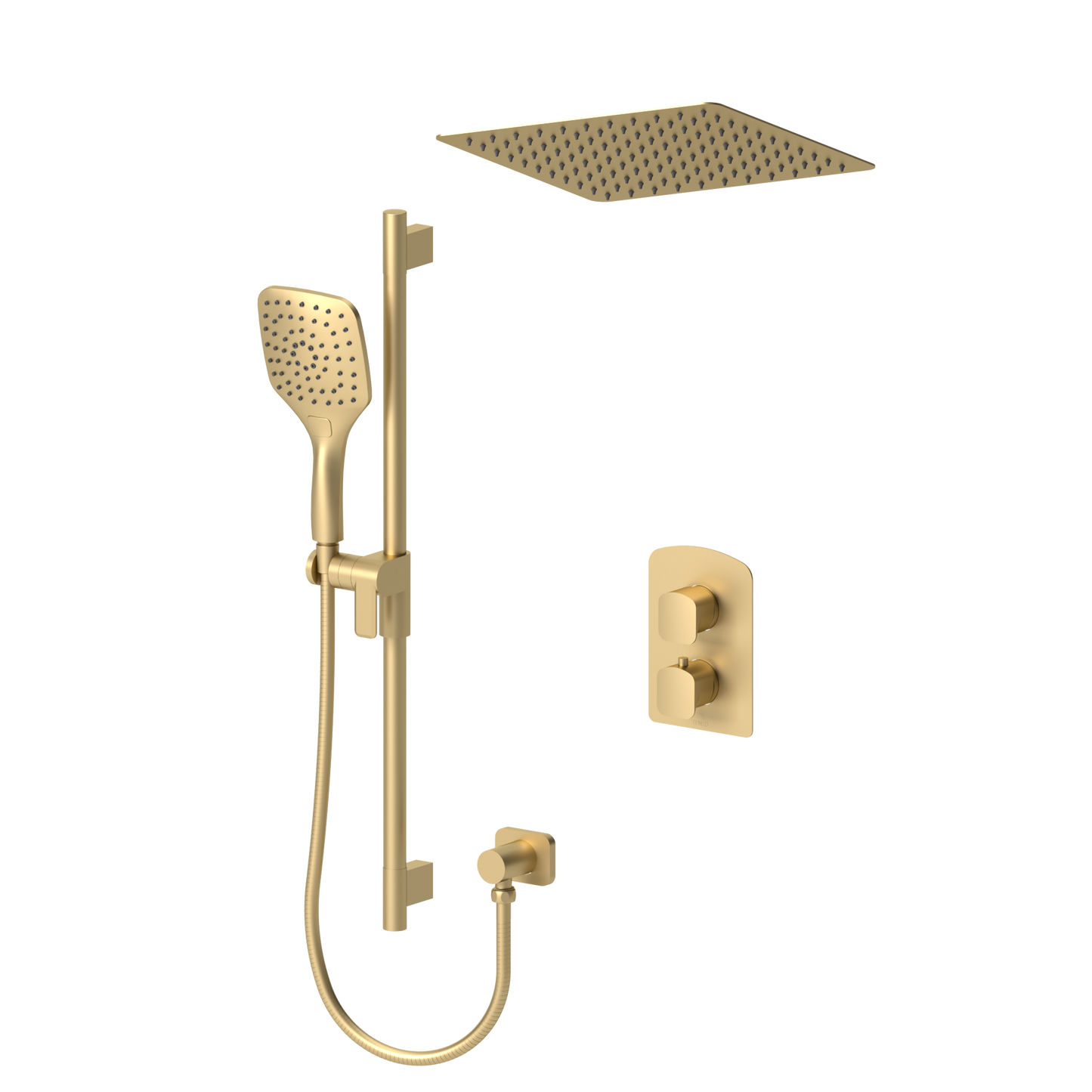 Tenzo - Delano T-box Kit 2 Functions Pressure Balance - Brushed Gold