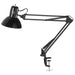 Dainolite Spring Balance Clamp-On Lamp, Gloss Black, 36 inch Reach - Renoz