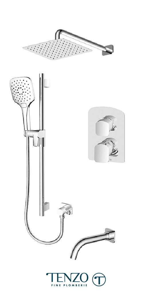 Tenzo - Delano T-box Shower Kit With 3 Functions (Pressure Balance) - DEPB33-501115-XX