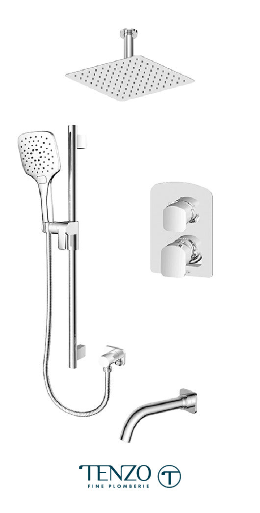 Tenzo - Delano Pressure Balanced T-box Shower Kit With 3 Functions - DEPB33-511315-XX