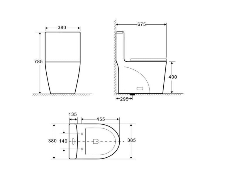 Renoz Toilet  - 1PC Set Model 2226 D