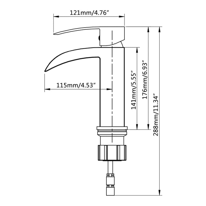 Kodaen Nouveau robinet de salle de bain monotrou Satro F11133