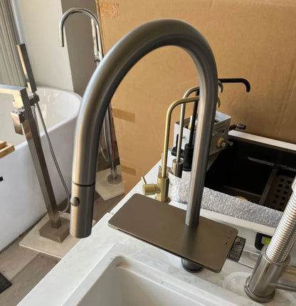 Kodaen TIFFANY Single handle Pull-down Spray & Waterfall Kitchen Faucet - F27104