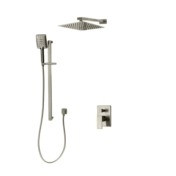Kodaen Madison 2-Way Pressure Balanced Shower System Kit 1 With Sliding Bar, Handshower and Shower Head- F54123-W12AZ