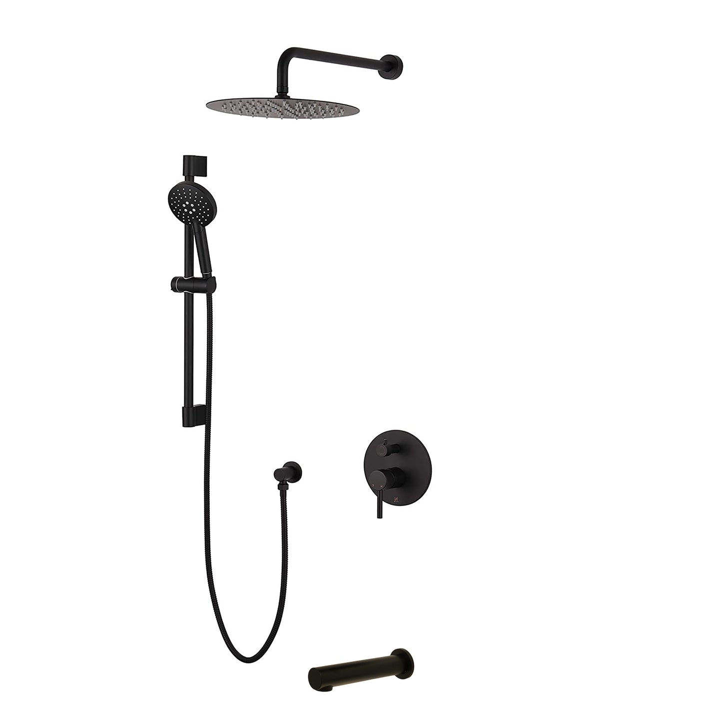 Kodaen Elegante 3 Way Pressure Balanced Shower System With 10" Shower Head And Sliding Bar  F55104