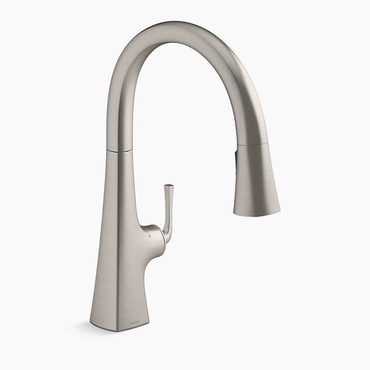 KohlerGraze Touchless Pull-down Kitchen Sink Faucet With Kohler Konnect and Three-function Sprayhead
