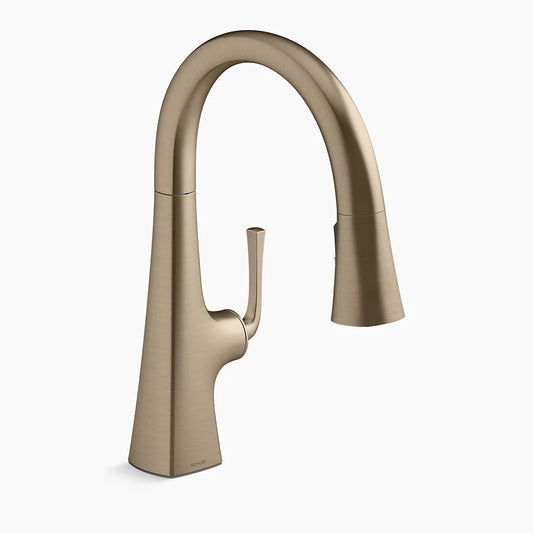 Kohler Graze Pull-down Kitchen Sink Faucet With Three-function Sprayhead (22063)