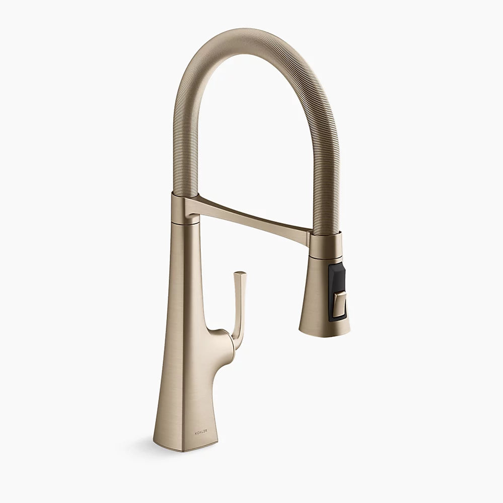 Kohler Graze Semi-professional Kitchen Sink Faucet With Three-function Sprayhead (22061)