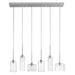 Dainolite 6 Light Horizontal Pendant, Polished Chrome - Renoz