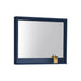 Kube Bath 36″ Wide Mirror W/ Shelf – Gloss Blue - Renoz