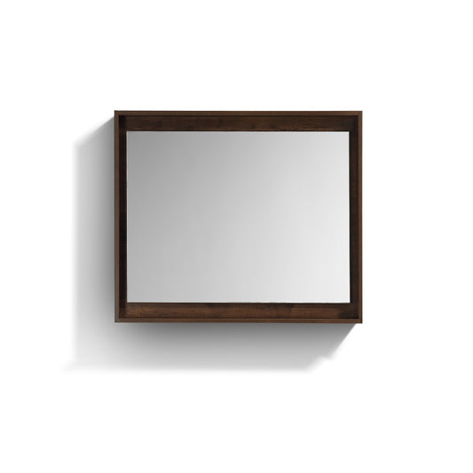 Miroir large Kube Bath 36″ avec tablette – bois de rose