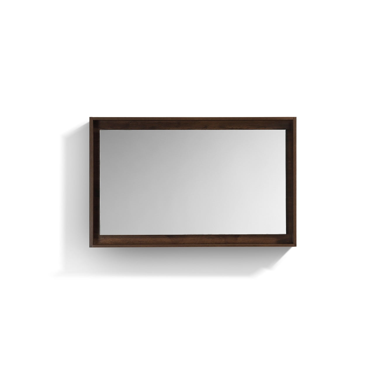 Kube Bath 48″ Wide Mirror With Shelf – Rosewood