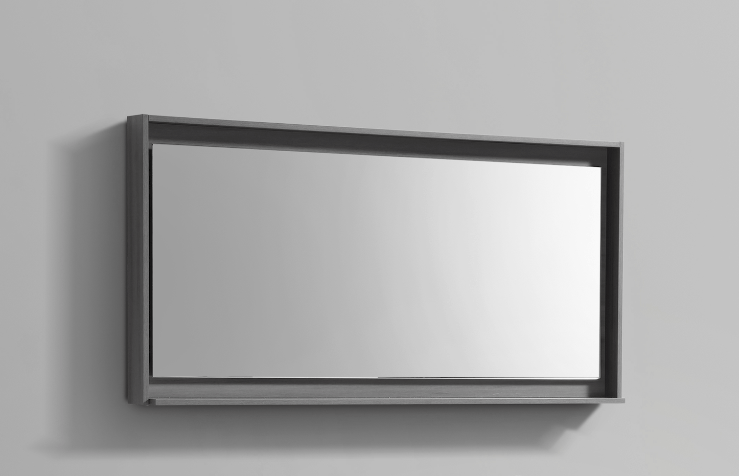 Kube Bath 60" Wide Bathroom Mirror With Shelf - Renoz