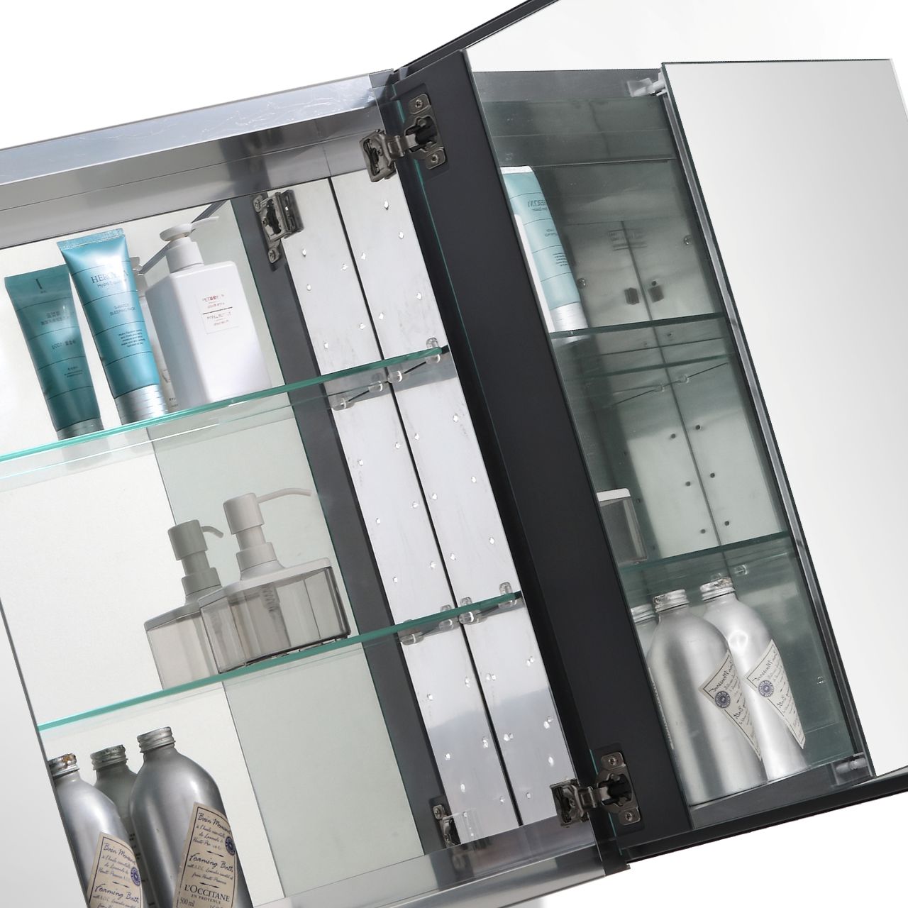 Kube Bath 80" Wide Mirrored Medicine Cabinet KM2000