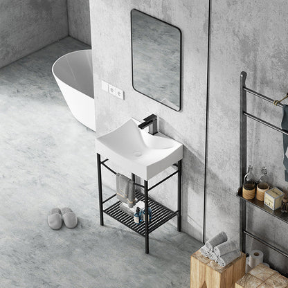 Kodaen 22" European Style Single Bathroom Vanity With Ceramic Vanity Top VPSC27-22B