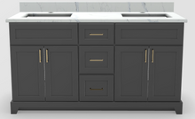 Stonewood Modern Shaker Graphite Premium Painted Freestanding Vanity with Countertop and Sink