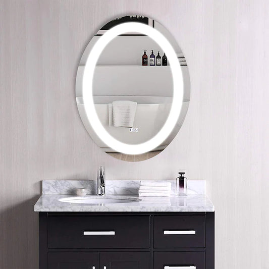 Miroir de courtoisie ovale à LED pour salle de bain Kodaen - MSL-114