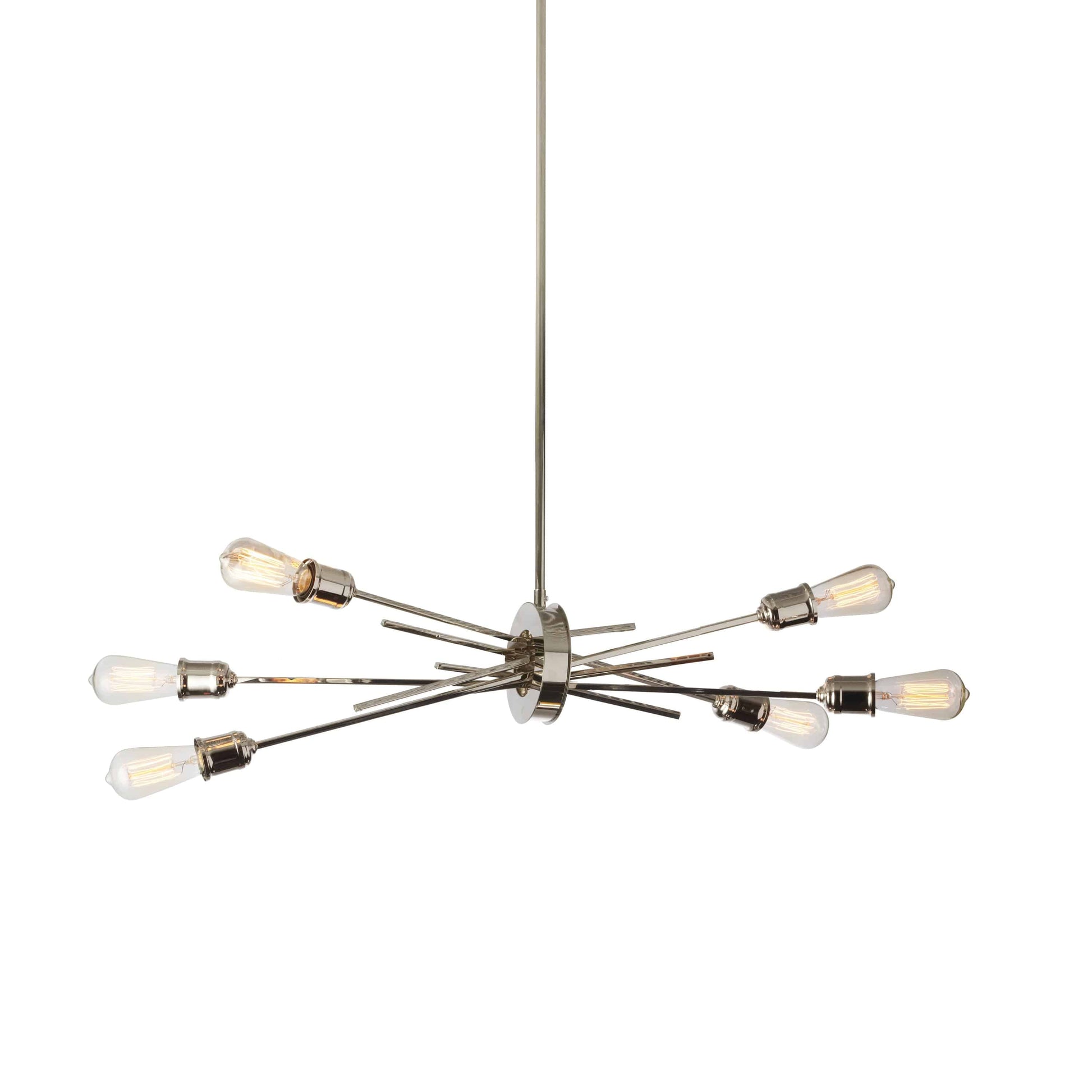 Dainolite 6 Light Horizontal Pendant, Burnished Chrome Finish - Renoz